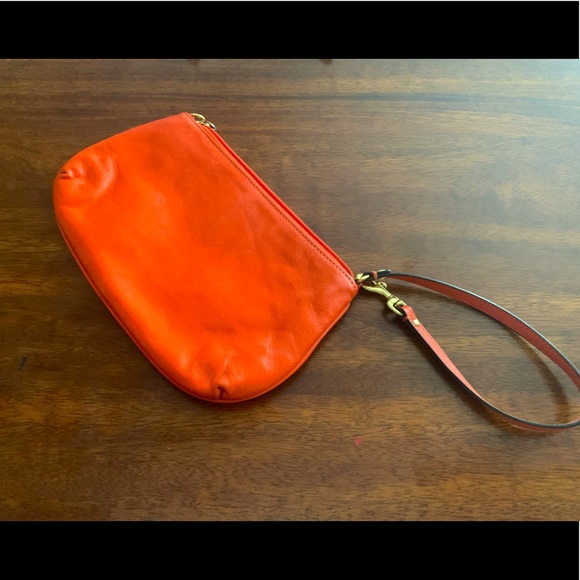 Coach wristlet, vibrant orange. - Picture 5 of 5